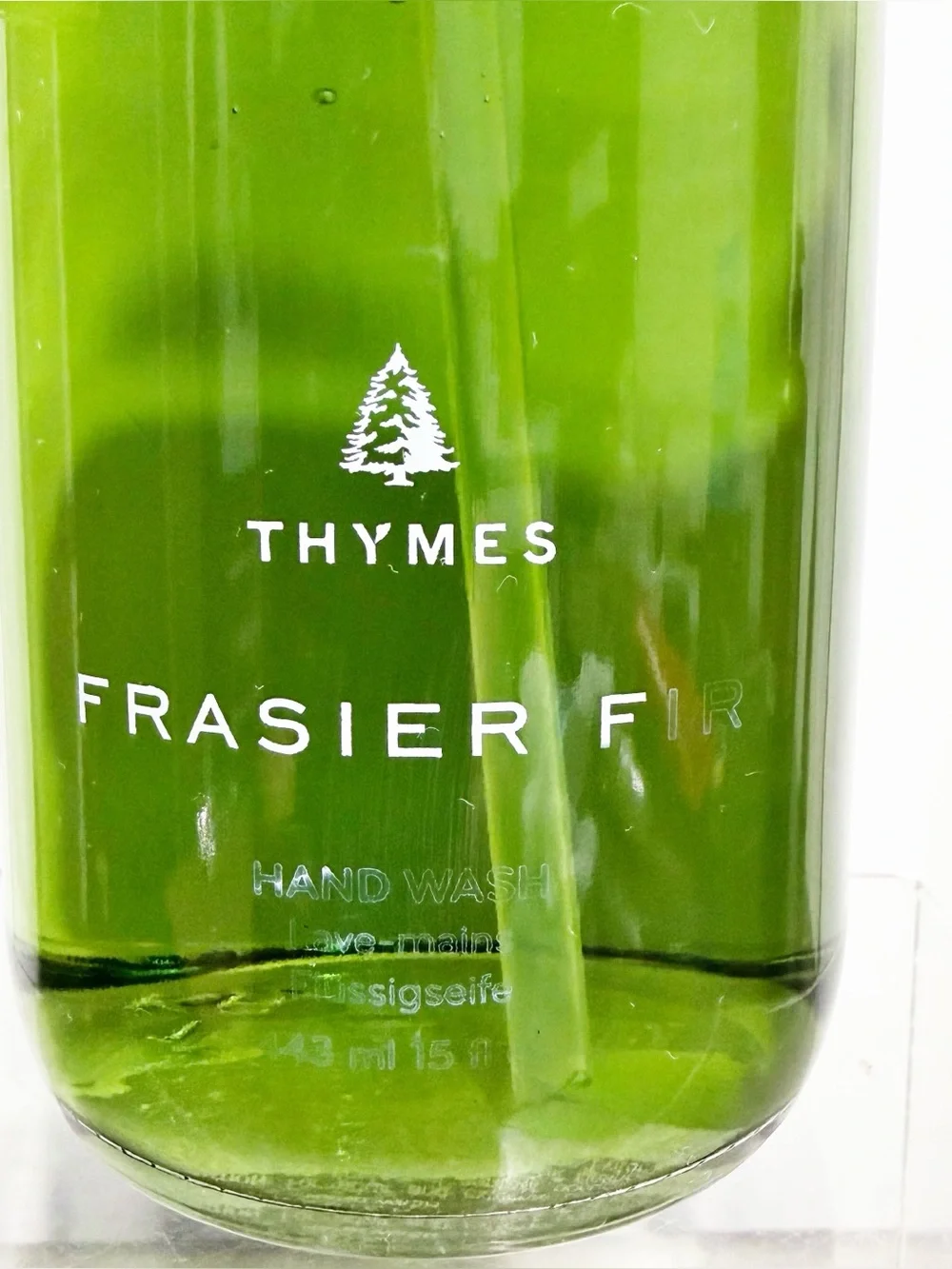 THYMES Frasier Fir Hand Wash, 15 fl oz - Glass Bottle w/ Pump - NEW
